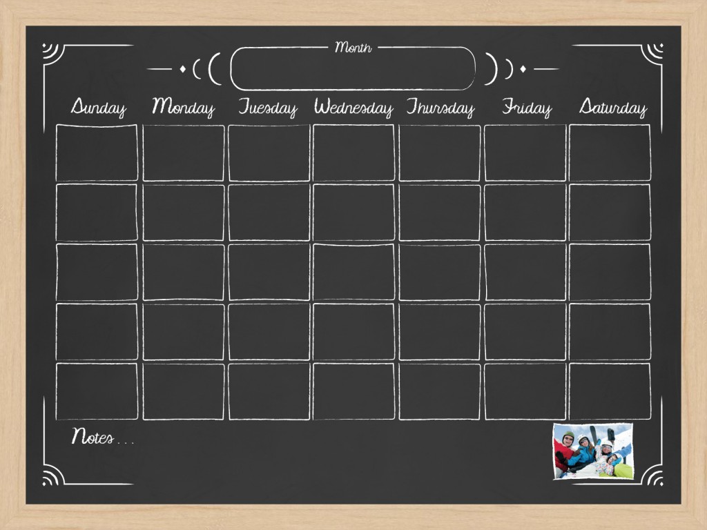 Chalkboard_Black_18x24_Calendar_withPic