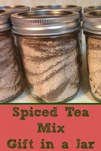 Spiced Tea Mix Gift in a Jar #Gift #SpicedTeaMix #DIY #Craft