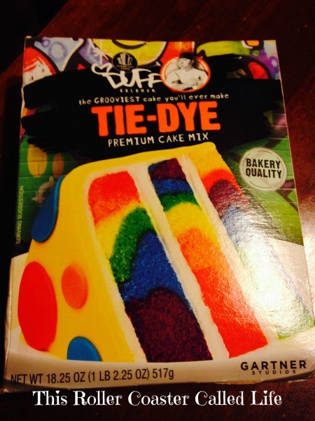Tie Dye Cake Mix Box