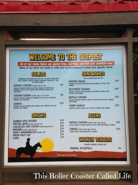 The Outpost at Hersheypark Menu