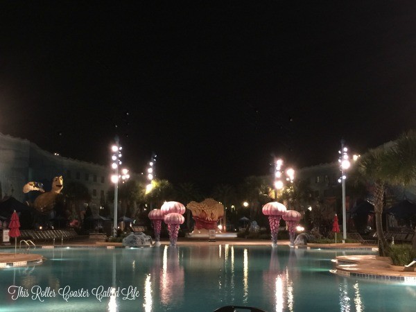 Disney Art of Animation Pool at Night